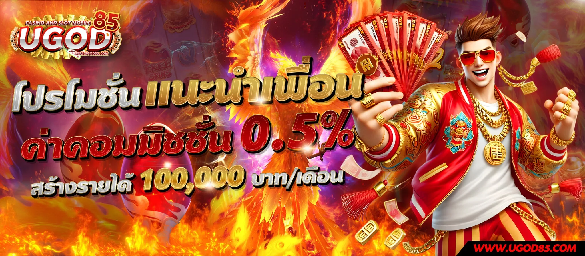โปรโมชั่น UGOD85 โบนัสสมาชิกใหม่ คืนยอดเสีย